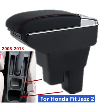 За Honda Jazz Кутия за подлакътник За Honda Fit (Jazz 2 Авто Подлакътник 2008 2009 2010 2011 2012 2013 Кутия за съхранение подлакътник аксесоари за автомобили