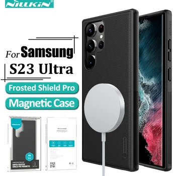 Nillkin за Samsung Galaxy S23 / S23 + /S23 сверхмагнитный калъф, защитна делото Frosted Shield Pro PC + TPU