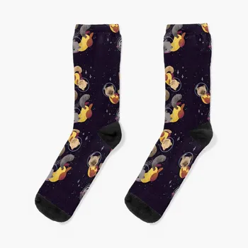 Чорапи Space Cats, прозрачни чорапи, мъжки подарък чорапи за момичета