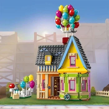 Up House 43217 Строителни блокове Кинопутешествия за сглобяване на модели на летящи дома Играчки за момчета Коледен подарък Декорация на дома
