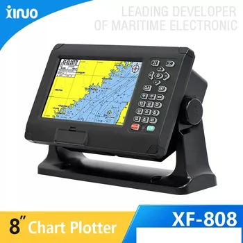 XINUO 8-инчов Морски GPS-навигатор, картограф с C-карта XF-808
