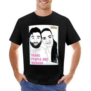 Тениска Trans People Are Whanau, блуза, с къс ръкав, мъжки тениски с къс ръкав