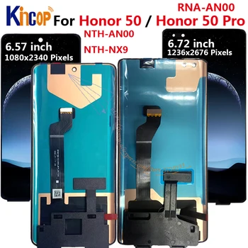 Оригинален за huawei honor 50 LCD дисплей NTH-AN00 NTH-NXTouch Дигитайзер Екран В Събирането на Дисплея, За да honor 50 pro LCD дисплей РНК-AN00